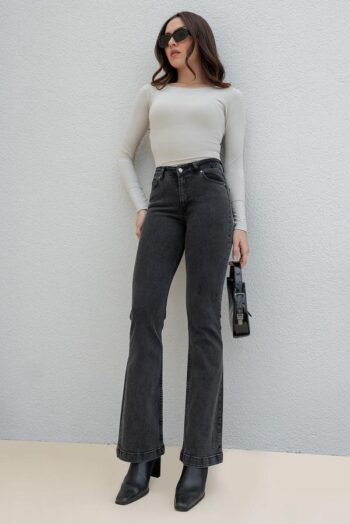 İspanyol Paça Pantolon (Antrasit)