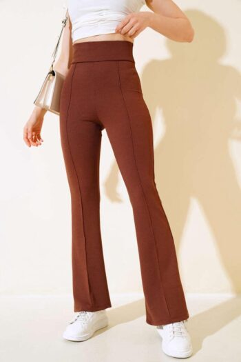 Kahve Çimalı Pantolon